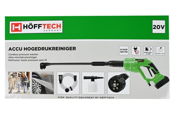 Högtryckstvätt sladdlös 20V 2000 mAh