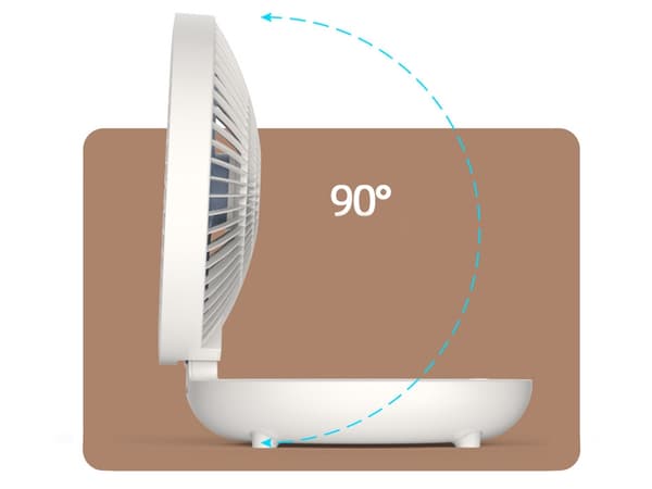 Sammenklappelig bordventilator - Trådløs ventilator med klemme