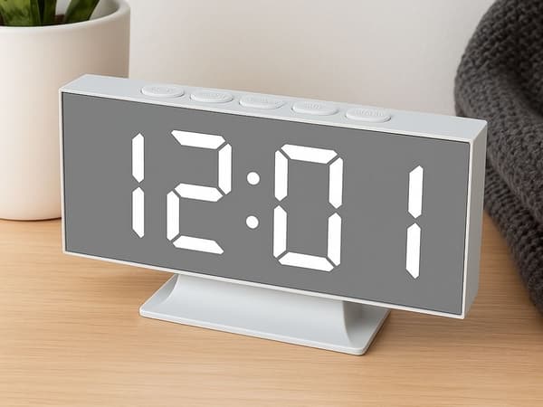 Digitalt ur LED alarm spejl USB