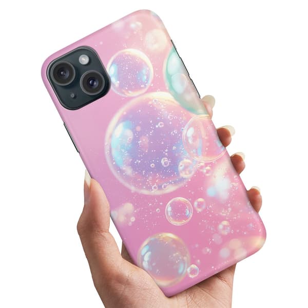 Cover / Mobilcover til iPhone 14 / 15 Plus - Bubbles