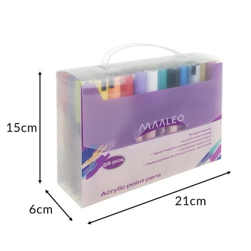 Akrylpennor 36-pack - Dubbelspetsade markers