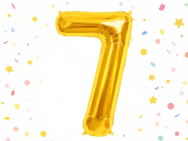 Folieballon tal guld 66 cm