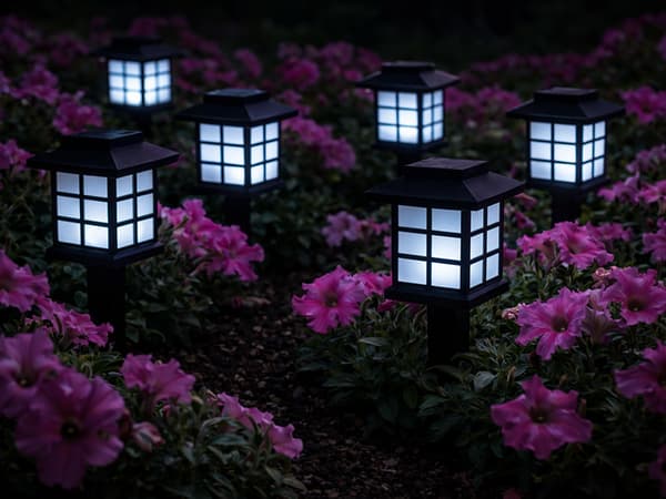 Solcellslampor 6 st LED med skymningssensor