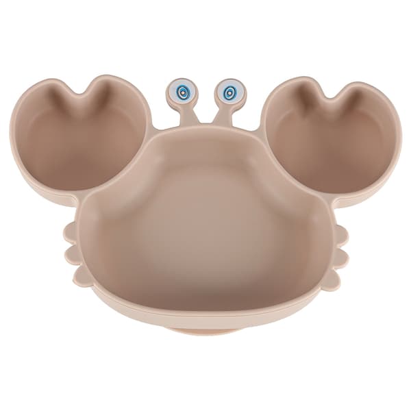 Børneservice Silikone - 9 dele - Beige