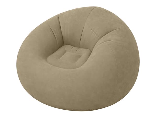 Oppustelig puf velour