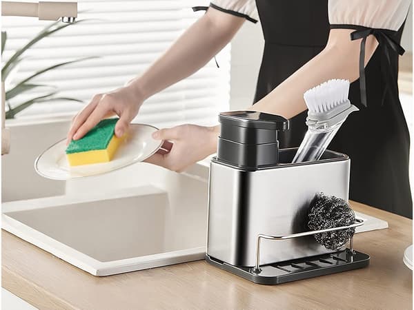Sæbedispenser til vask - Beholder med svamperum
