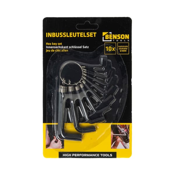 Umbrako-nøkkelsett 10 deler ring