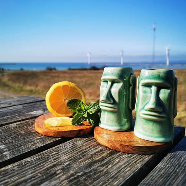 Tiki Moai Shotglas 7,5 cl Grön