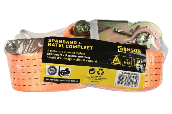 Spændebånd komplet 9 m 5 ton