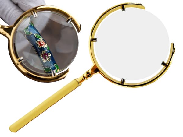 Förstoringsglas guld - 6× manuell läslins
