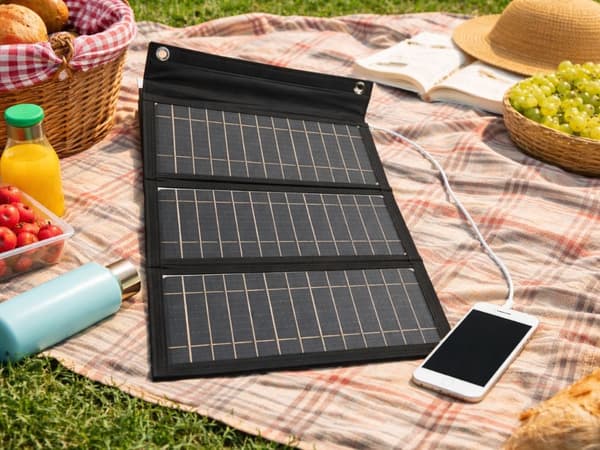 Solpanel portabel 20W hopfällbar USB