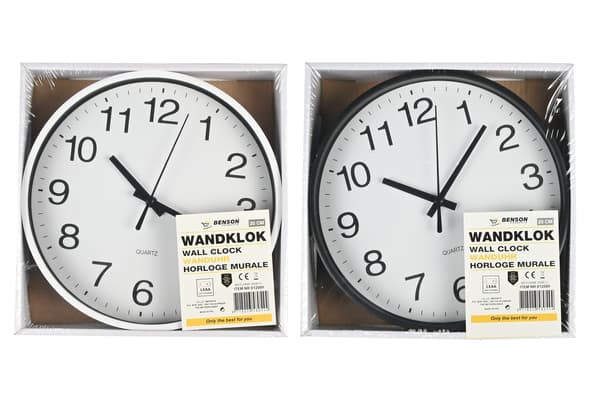 Veggklokke 20 cm mix