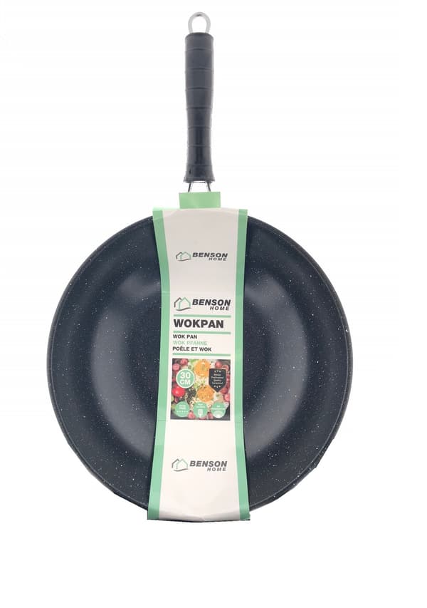 Wokpande 30 cm marmor non-stick