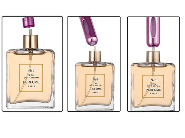 Reiseforstøver med parfymeforstøver, flaske, 5 ml parfymedispenser - Rosa