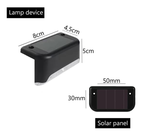 Solcellsbelysning för trappor och staket / Solcell - 8-pack