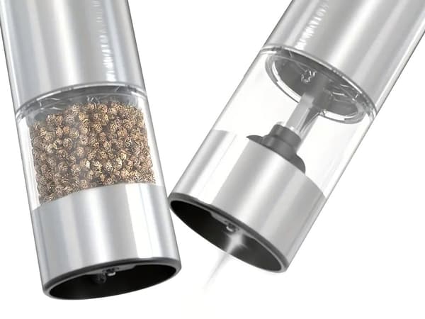 Elektrisk salt- og pepperkvern med justerbar grovhetskontroll