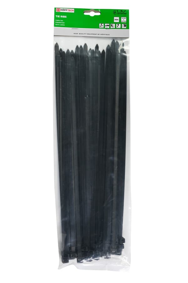 Kabelbinder 7,6 x 370 mm 50 stk sort
