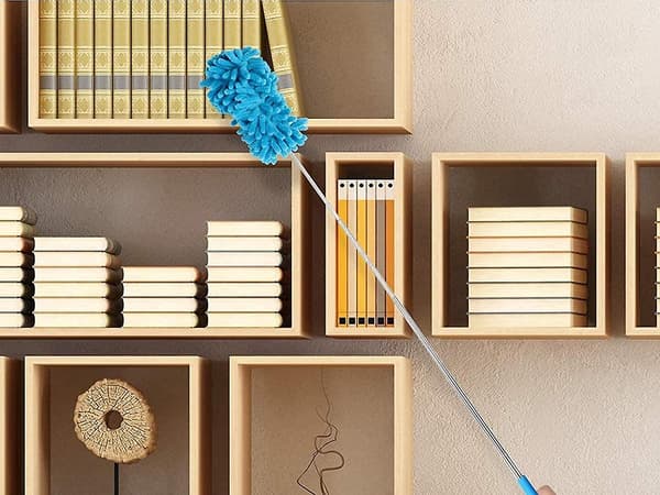 Støvbørste teleskopisk lang sammenklappelig mikrofiber
