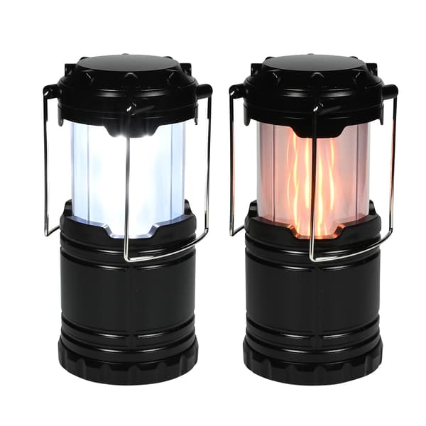 Campinglampe flammeeffekt 2-i-1