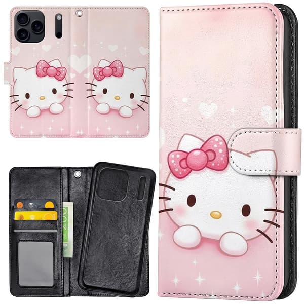 iPhone 17 / 18 Pro Max - Plånboksfodral/Skal Kitty