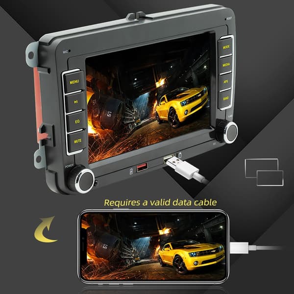 F9070W Bilradio / CarPlay & Android Auto - 7 Tommer til Volkswagen