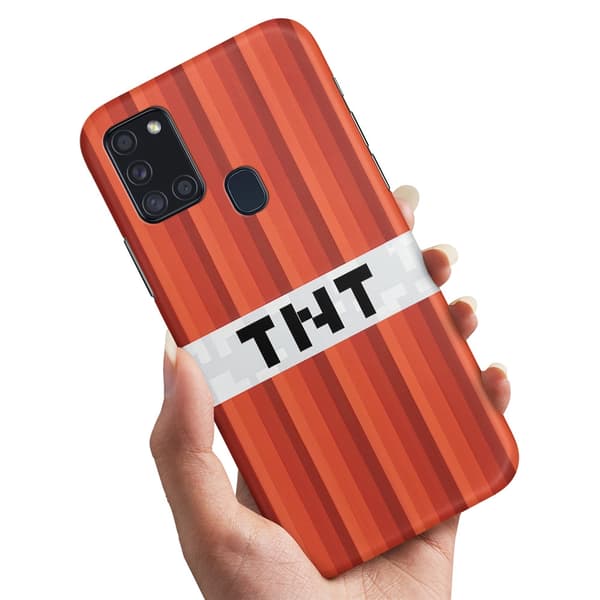 Deksel / Mobildeksel til Samsung Galaxy A21s - Minecraft TNT