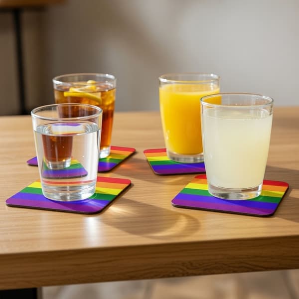 4-Pak - Glasbrikker Pride - Underlag til Glas