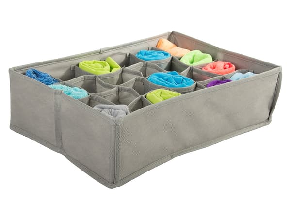 Undertøjsorganisator strømper skuffe garderobe 24 rum bin