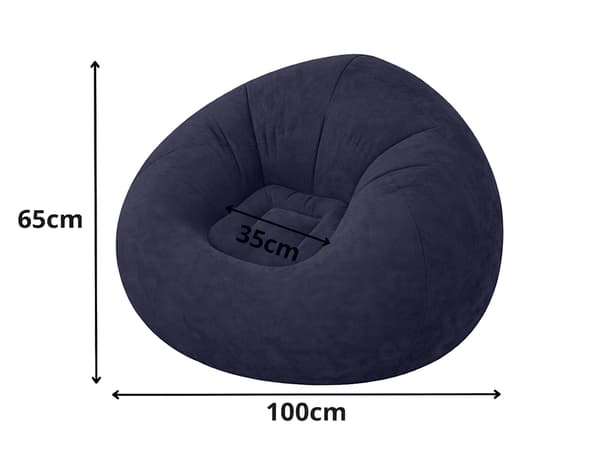 Oppustelig puf velour
