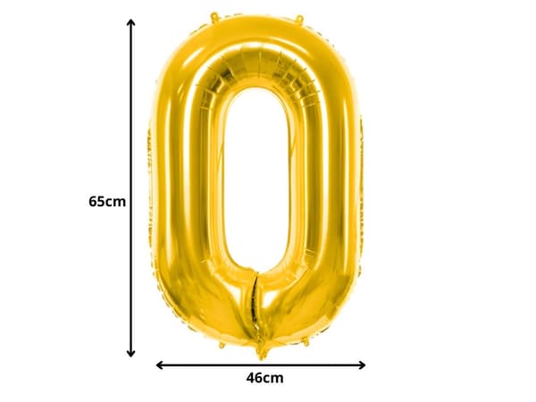 Folieballon tal guld 66 cm