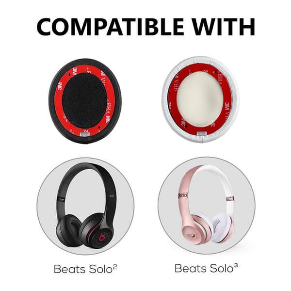 Ørepuder til Beats Solo 2 og 3 - Erstatningspuder - White