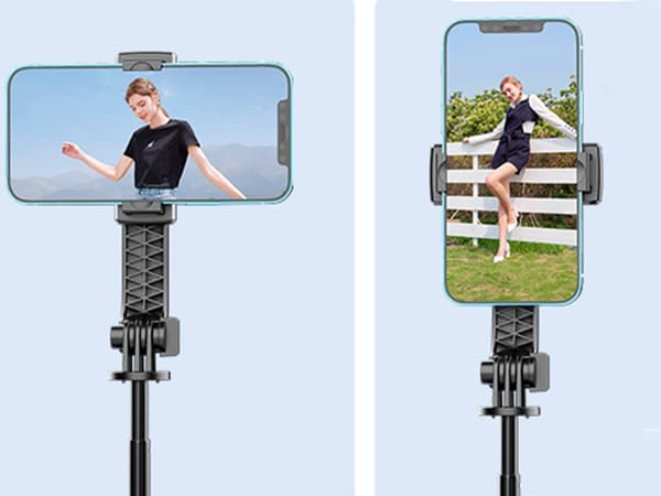 Selfiestick mobilholder stativ bluetooth fjernkontroll 90 cm