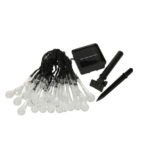 LED Guirlande Istapper - Solcelle - 6.5m - Varmhvid