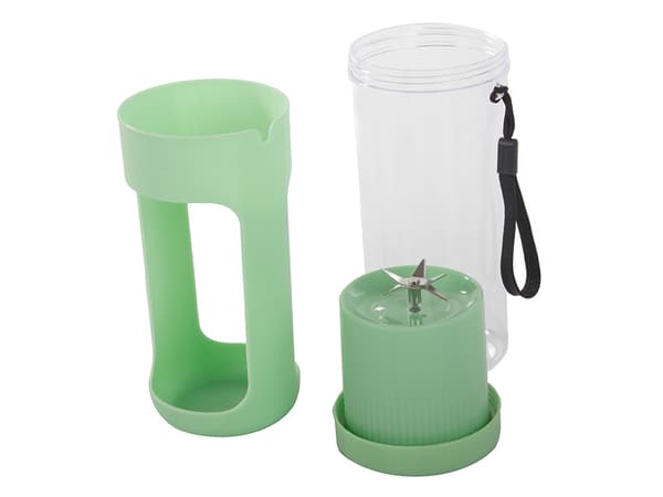 Bærbar USB trådløs smoothieblender, isknuser, rem - Grøn