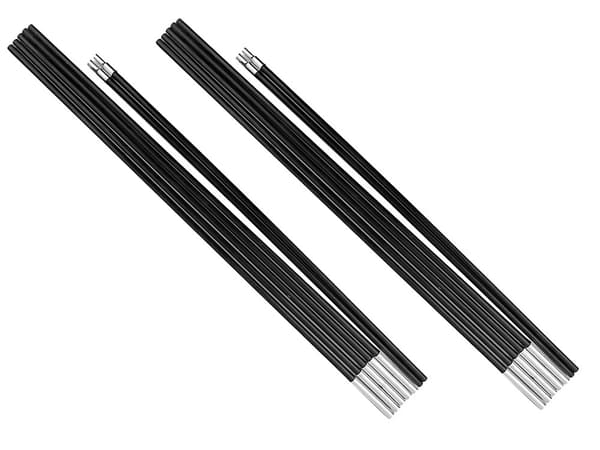 Teltstang sammenleggbar 340 cm - 6 segmenter, 2 pakker