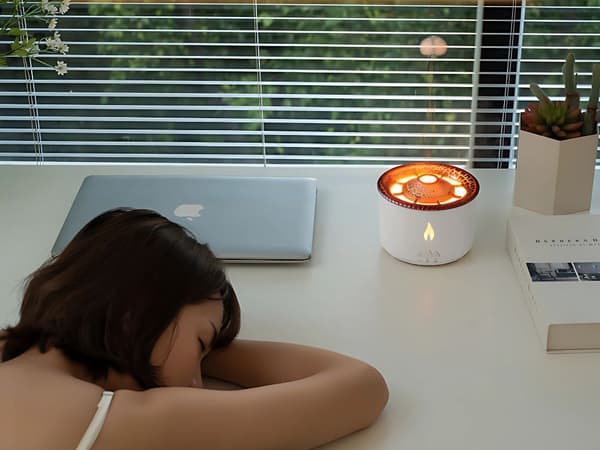 Luftfuktare vulkan - RGB LED aromdiffusor