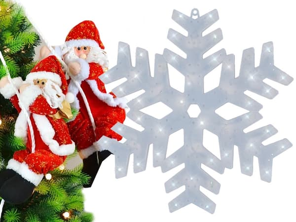 LED-vindusdekorasjon 40 cm - Lysende stjerne