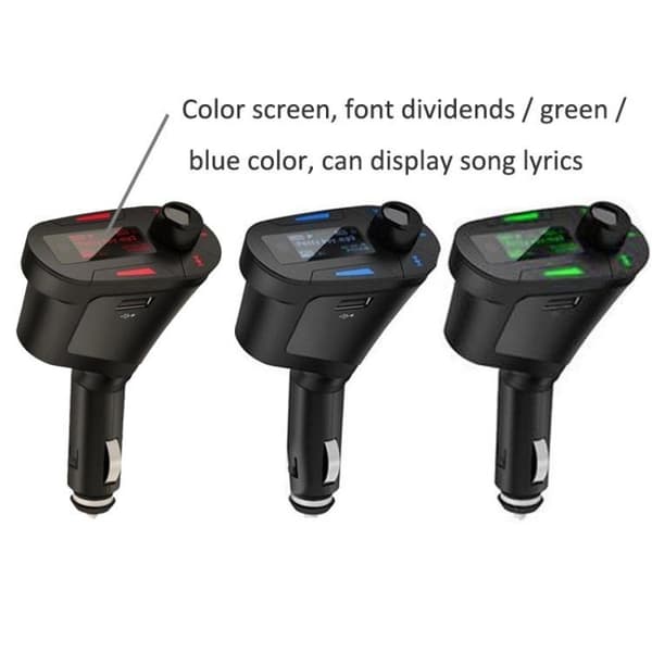 FM-sender / MP3 med USB & Svarfunktion - SD-Kort - Til Bil