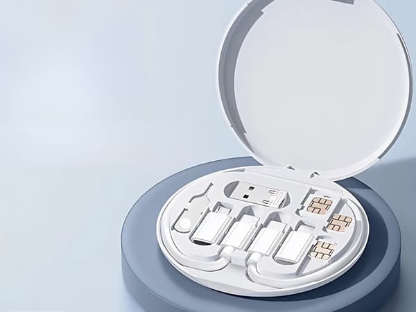 5-i-1-adapterkit usb-c micro-usb typ a telefonfodral - White