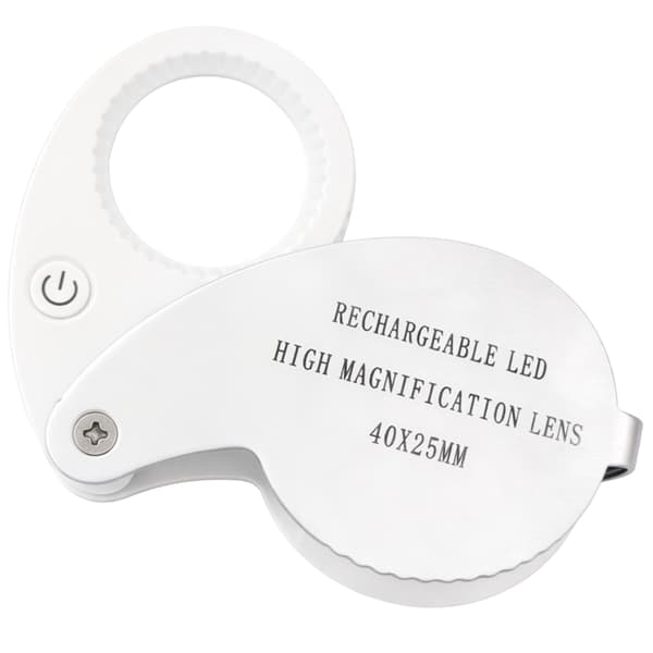 Lup juveler 40x foldbar 25 mm 9 LED