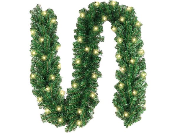 Julkrans med 50 LED - 3 m ljusslinga