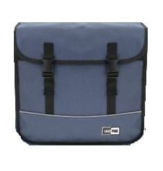 Cykeltaske dobbelt 35 liter canvas blå