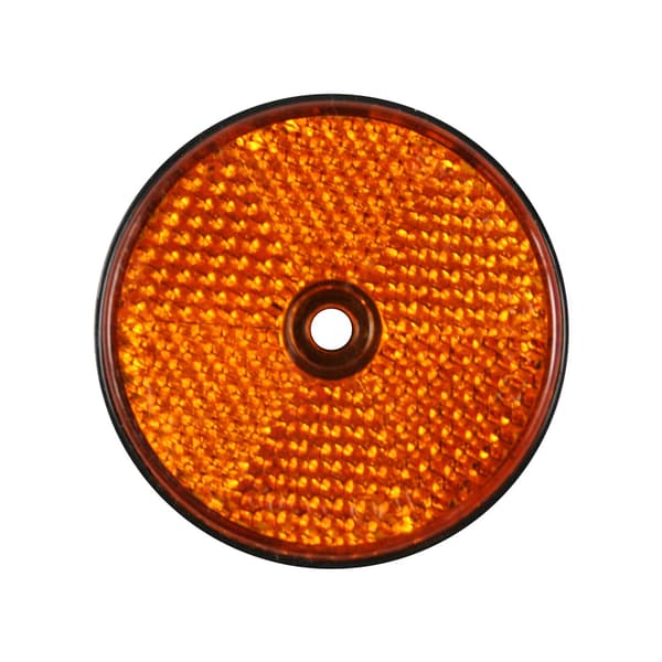 Refleks rund oransje med hull 60 mm E4