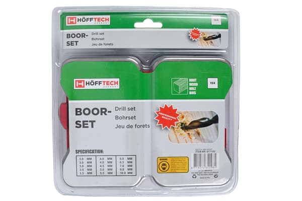 Borrset 15 delar trä med etui