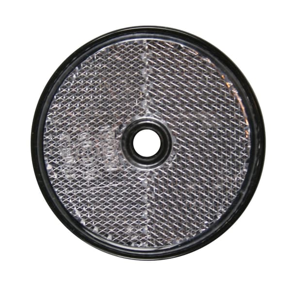 Refleks rund hvit med hull 60 mm E4