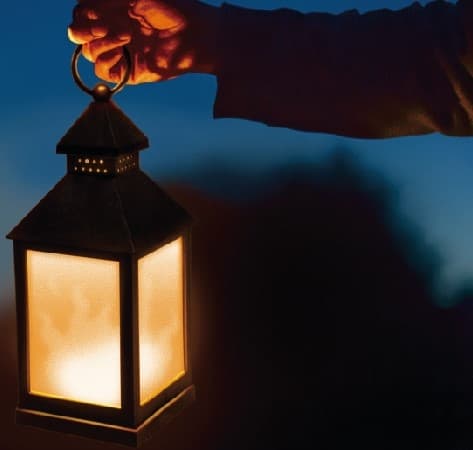 LED-lanterne med lav effekt 10,5×10,5×24 cm