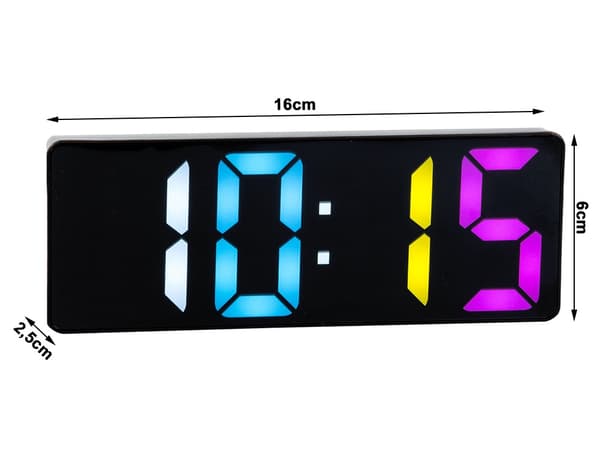 Digital vekkerklokke - Termometer, dato og slumrefunksjon