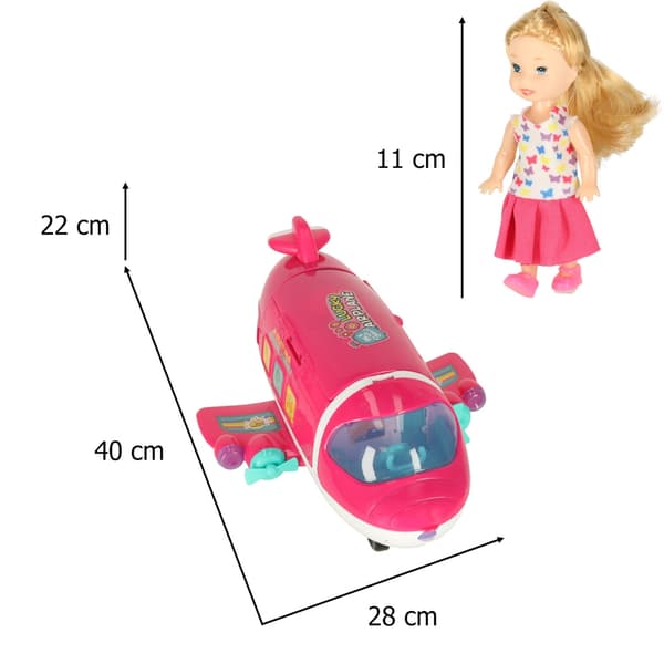 Dukkefly 2-i-1 tilbehør rosa
