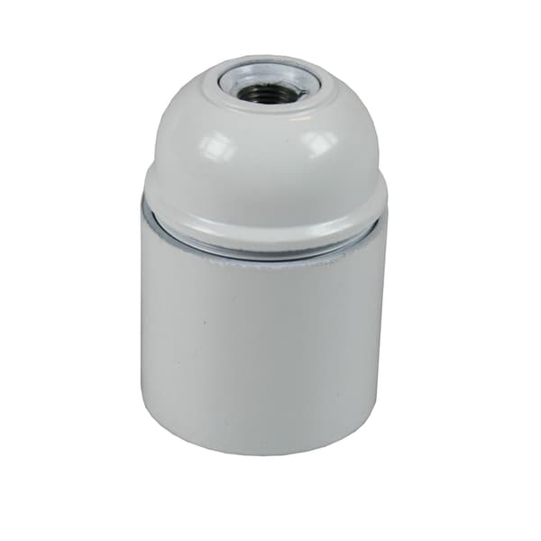 Lampeholder E27 hvid bakelit