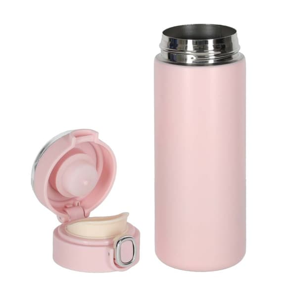 Termokrus med LED 420 ml rosa